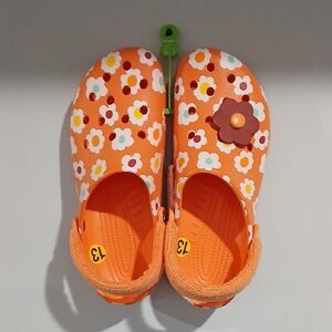 CROCS Orange Floral Men Sandals
